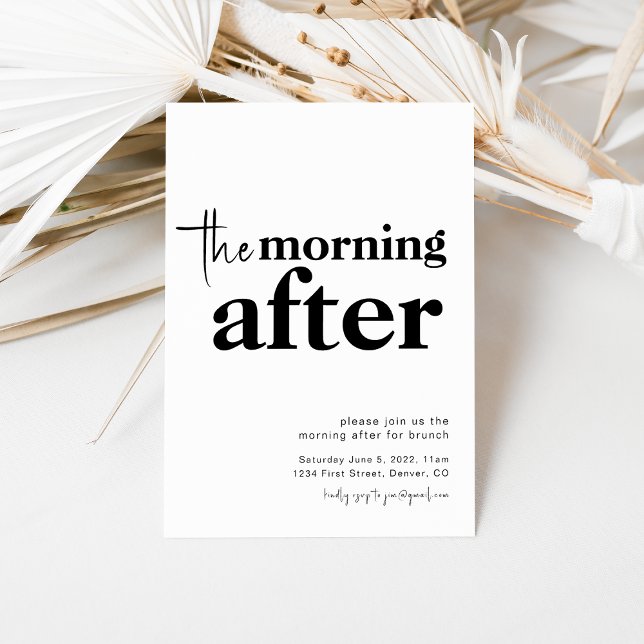 Morgonen efter Bröllop Brunch-inbjudan Inbjudningar (Skapare uppladdad)