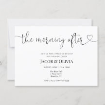 Morgonen efter Bröllop Brunch-inbjudan