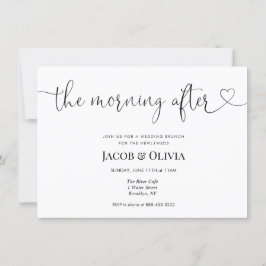 Morgonen efter Bröllop Brunch-inbjudan Inbjudningar