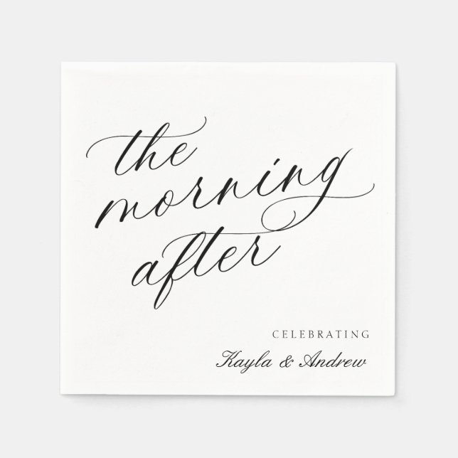 Morgonen efter Bröllop Brunch Napkins Pappersservett (Framsidan)