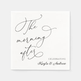 Morgonen efter Bröllop Brunch Napkins Pappersservett