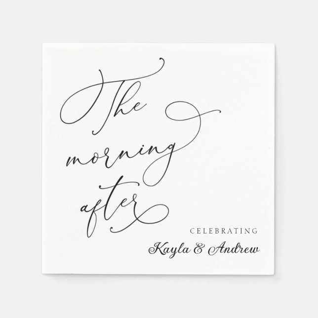 Morgonen efter Bröllop Brunch Napkins Pappersservett (Framsidan)