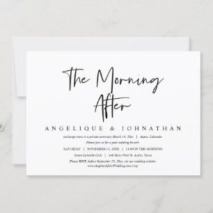 Morgonen efter, Bröllop Elopement Brunch Invita Inbjudningar