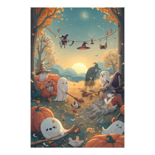 Morgonen efter Halloween - En spöklik städhistoria Fototryck