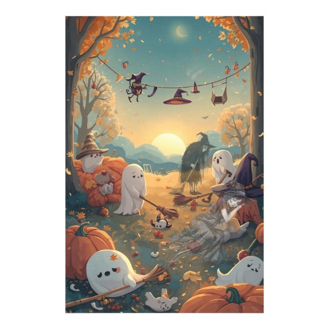 Morgonen efter Halloween - En spöklik städhistoria Fototryck (Framsidan)