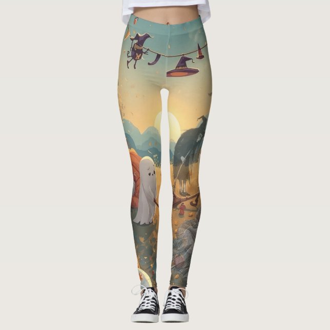 Morgonen efter Halloween - En spöklik städningssag Leggings (Framsida)