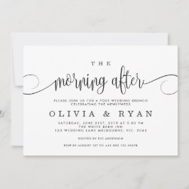 Morgonen efter postbröllopsbrunch inbjudan