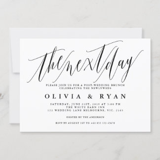 Morgonen efter postbröllopsbrunch inbjudan