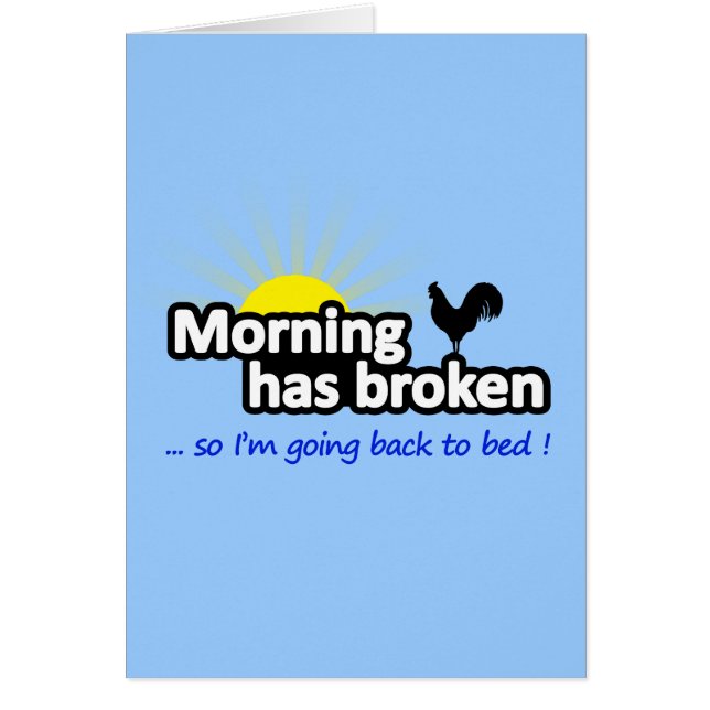 Morgonen har brutet - så mig förmiddagen som hälsningskort (Framsidan)