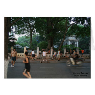 Morgonen övar * Hanoi Vietnam Hälsningskort