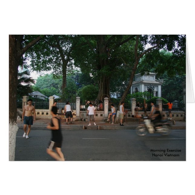 Morgonen övar * Hanoi Vietnam Hälsningskort (Framsidan Horizontal)