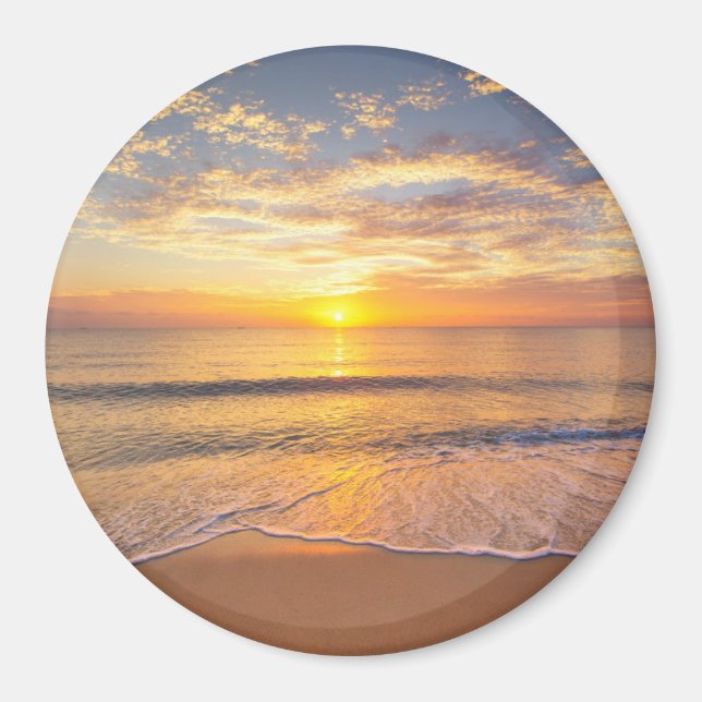 Morgonen Sol vid Seaside Magnet (Framsidan)