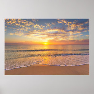 Morgonen Sol vid Seaside Poster