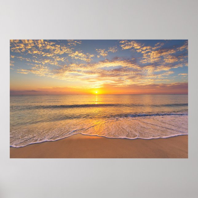 Morgonen Sol vid Seaside Poster (Framsidan)