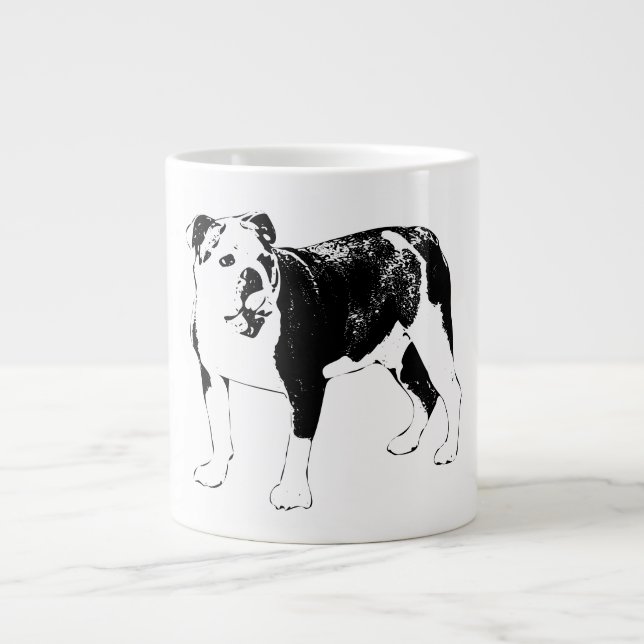 Morgonenergi, djärv linjemugg jumbo mugg (Framsidan)