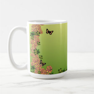 Morgonens fjärilar kaffemugg