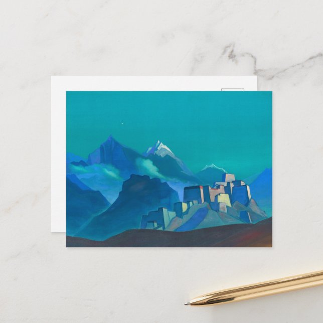 Morgonens stjärna av Nicholas Roerich Helg Vykort (Fram/Back In Situ)