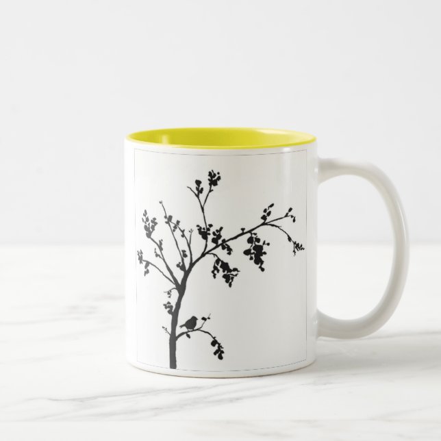 morgonfågelmugg Två-Tonad mugg (Höger)