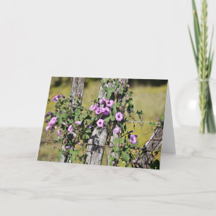 Morgonglasblommor på Land-anteckningskort Kort