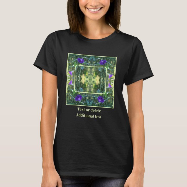 Morgonglasblommor Ram Skapar ditt eget foto T Shirt (Framsida)
