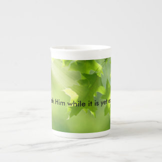 morgoninspiration och kärlek benporslin mugg