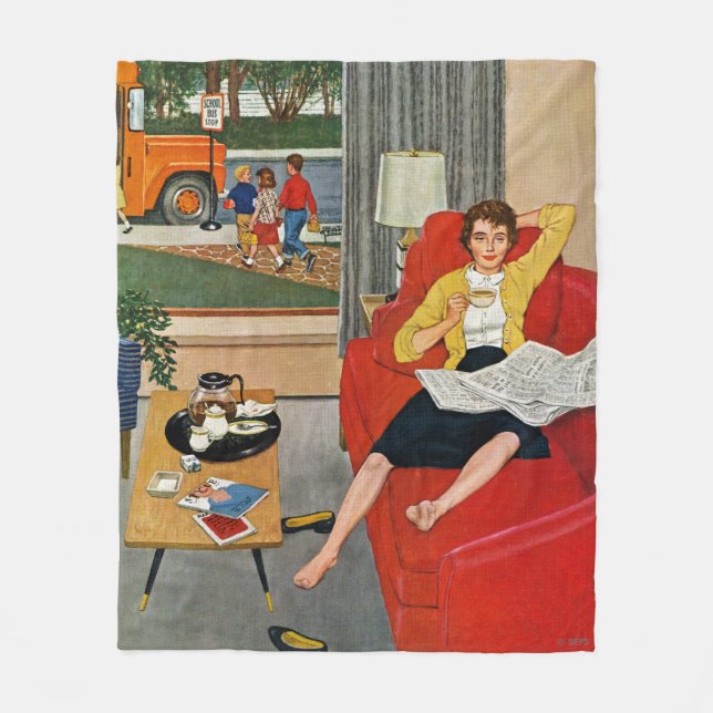 Morgonkaffe Break Fleecefilt (Framsidan)