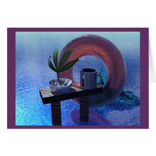 Morgonkaffe Hälsningskort (Framsidan Horizontal)