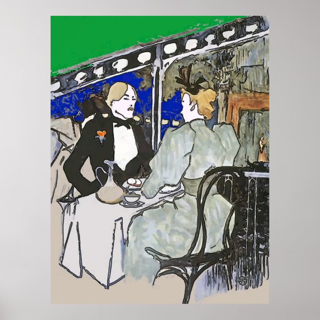 Morgonkaffe, lägg till text, Skriv ut Poster (Framsidan)