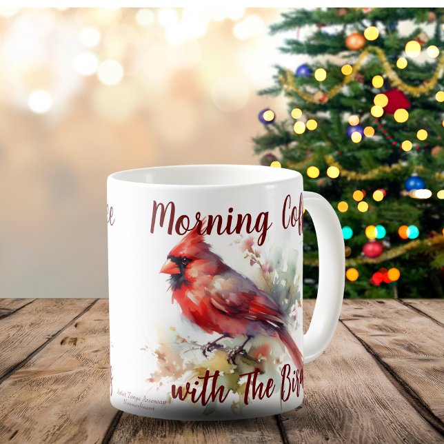 Morgonkaffe med fåglar kaffemugg (Skapare uppladdad)