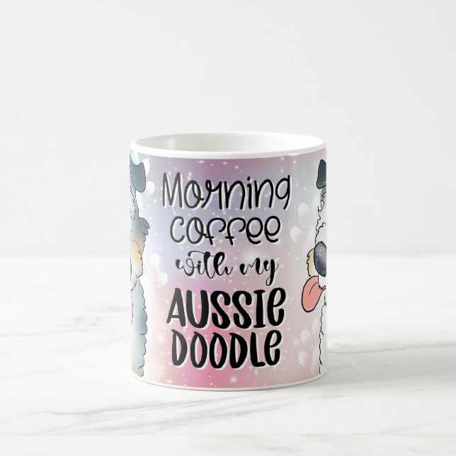 Morgonkaffe med min aussie Doodle Kaffemugg (Center)