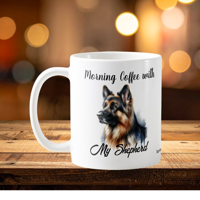 Morgonkaffe med min Shepherd Modern Kaffemugg (Skapare uppladdad)