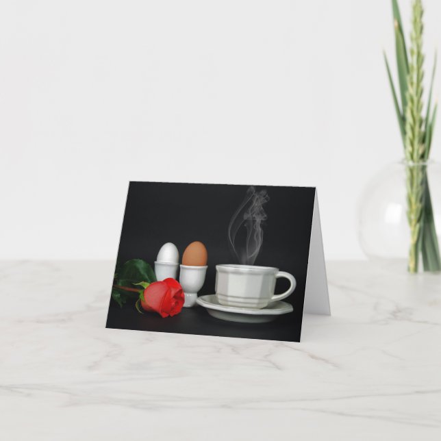 Morgonkaffe Notecard Kort (Framsida)