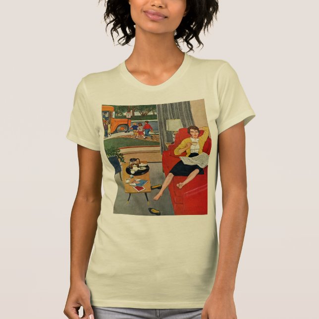 Morgonkaffeavbrott Tee Shirt (Framsida)