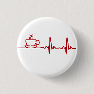 Morgonkaffehjärtslag EKG Knapp