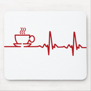 Morgonkaffehjärtslag EKG Musmatta