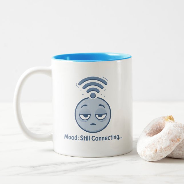 Morgonkaffemoment - Rolig Tvåtons Mugg (Med munk)