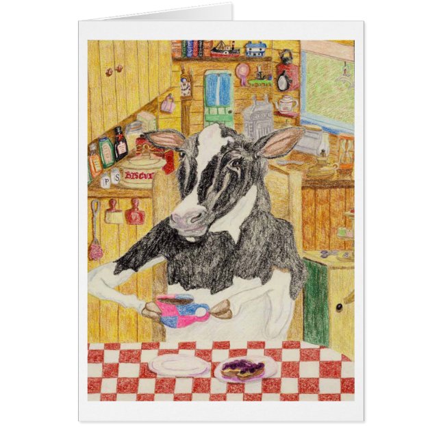 Morgonkopp av kaffe hälsningskort (Framsidan)