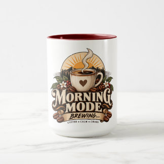 Morgonläge Brygger Kaffe Älskare Vintage Kaffe Mugg