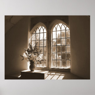 Morgonljus Church Window Poster