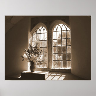Morgonljus Church Window Poster