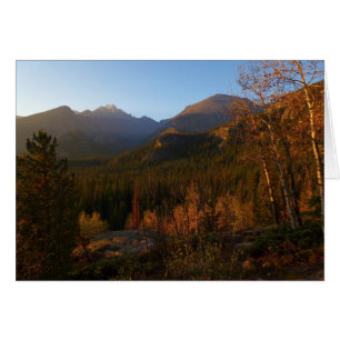 Morgonljus på Rocky mountains under hösten Hälsningskort