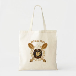 Morgonmalningen Vintage Retro Kaffeälskare Emble Tygkasse