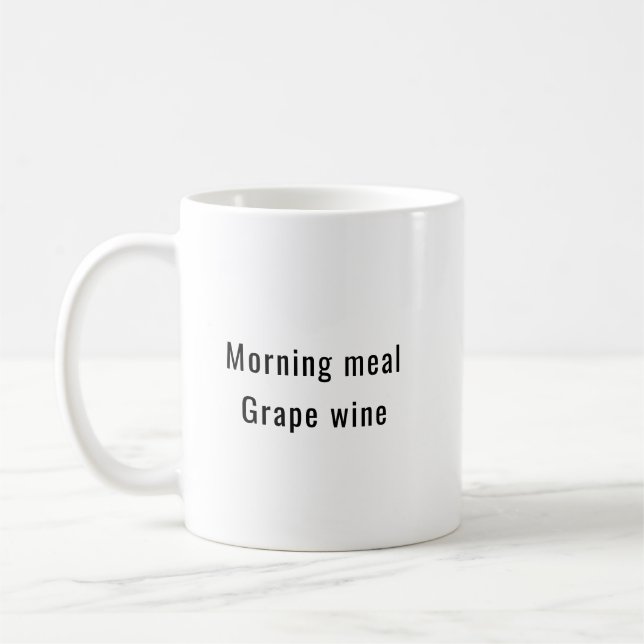 Morgonmåltid Grape vin Funny Cute Kaffemugg (Vänster)