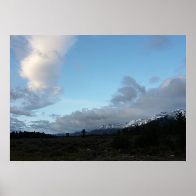 Morgonmoln vid Grand Teton National Park Poster (Framsidan)