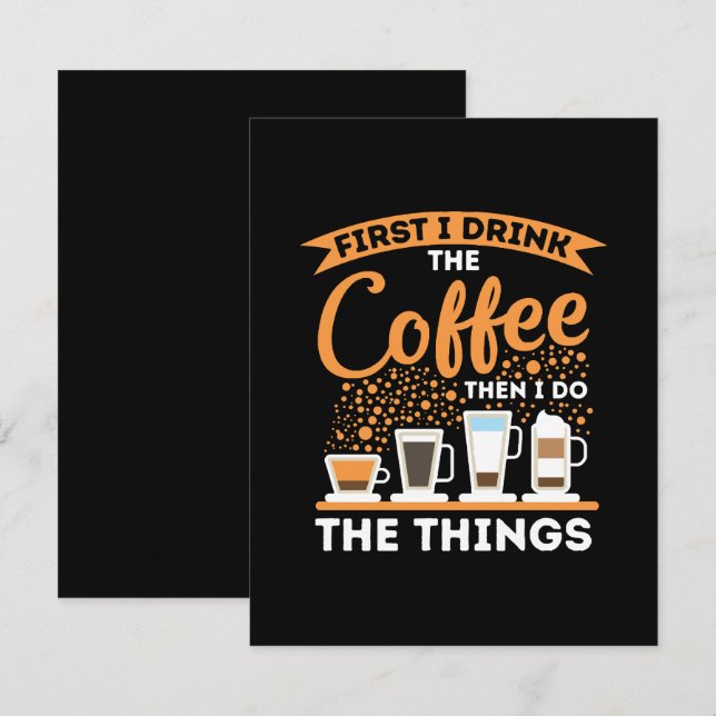 Morgonmotivation Boost - Kaffeälskare Mantra OSA Kort (Fram/baksida)