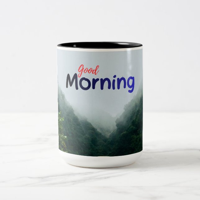 Morgonmotivation Vit Mugg | Kaffe Citat Kopp (Center)