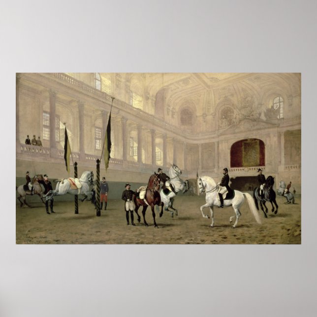 Morgonövning i Hofreitschule Poster (Framsidan)