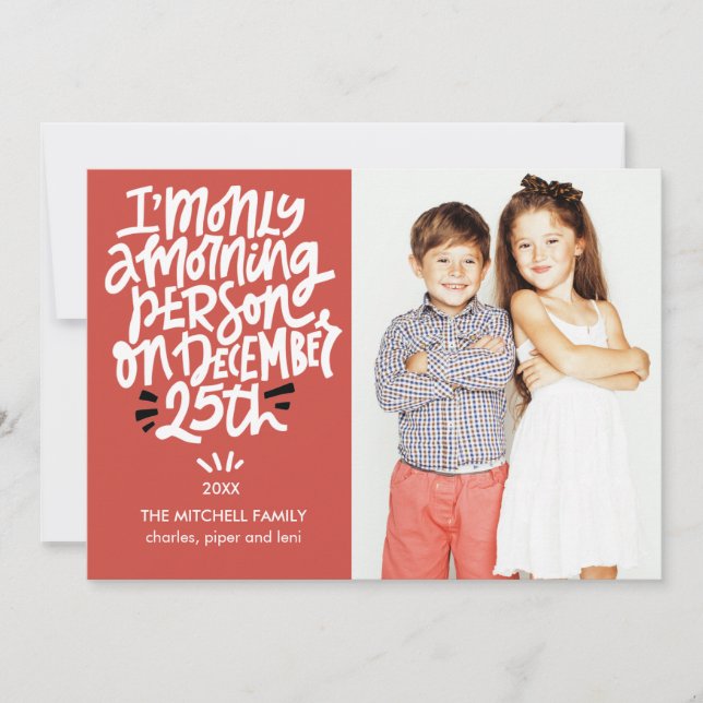 Morgonperson 25:e finne Helgdag Photo Kort (Framsida)