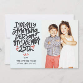 Morgonperson 25:e finne Helgdag Photo Kort