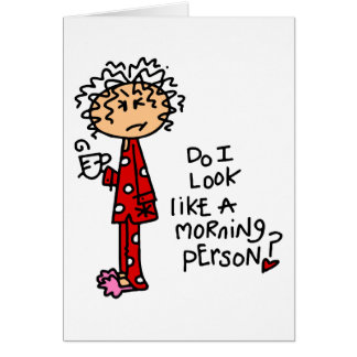 Morgonperson? Hälsningskort